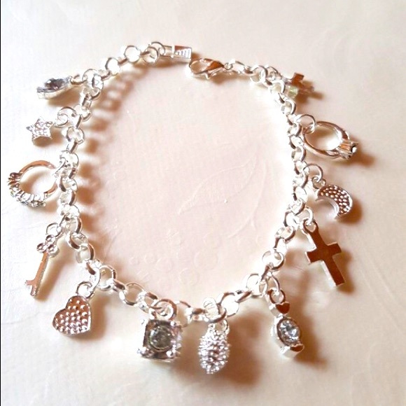 Sterling silver 925 Charm Bracelet - Picture 1 of 2